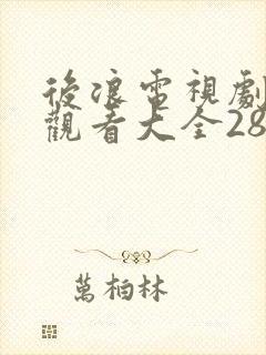 后浪电视剧免费观看大全28集封面