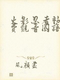 火影忍者动漫免费观看国语版封面