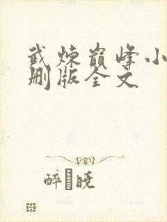 武炼巅峰小说未删版全文