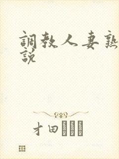 调教人妻熟妇小说