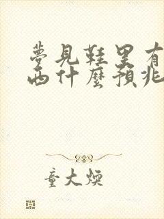 梦见鞋里有脏东西什么预兆