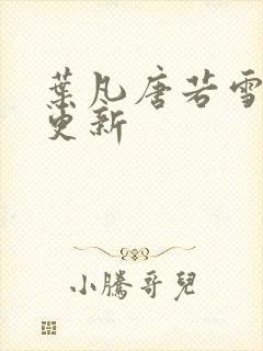 叶凡唐若雪刚刚更新