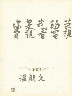 你是我的荣耀免费观看电视剧