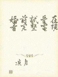 婚前试爱在线观看完整电视剧免费播放封面