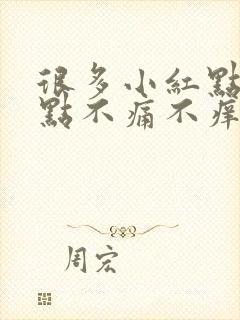 很多小红点像血点不痛不痒特别小