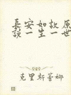 长安如故原著小说一生一世美人骨