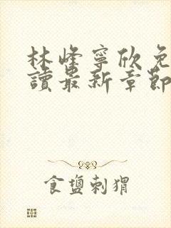 林峰宁欣免费阅读最新章节