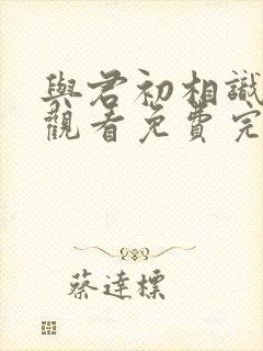 与君初相识在线观看免费完整版