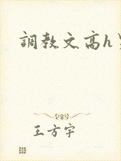 调教文高h男男封面