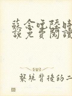 苏念晚陆时衍小说免费阅读最新章节