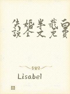 失婚半截白菜小说全文免费阅读封面