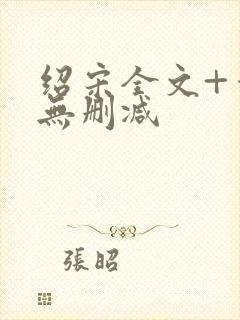 绍宋全文+番外无删减