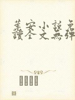 叶安小说免费阅读全文无弹窗