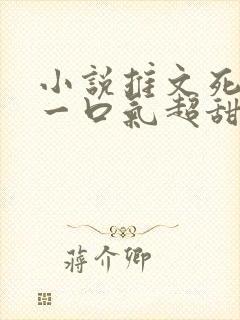 小说推文死对头一口气超甜