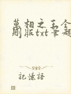 万相之王全本无删版txt笔趣阁