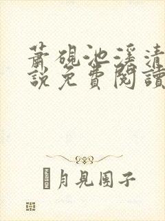 萧砚池溪清梦小说免费阅读笔趣阁