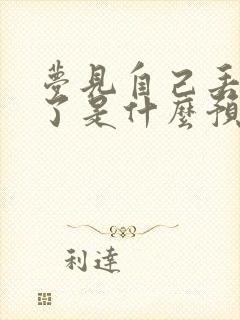 梦见自己丢东西了是什么预兆