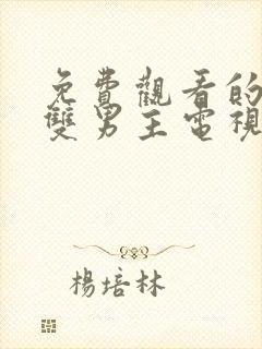 免费观看的真人双男主电视剧