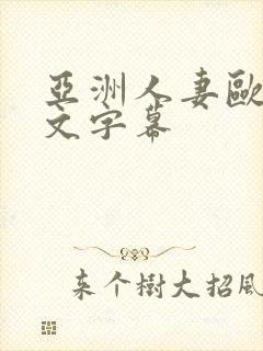 亚洲人妻欧美中文字幕