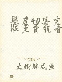 悬崖40集完整版免费观看第38集