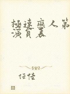 极速恋人第二季演员表