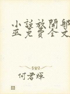 小说放开那个女巫免费全文阅读下载