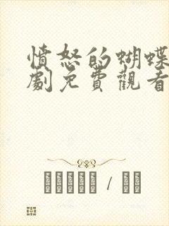 愤怒的蝴蝶电视剧免费观看全集封面