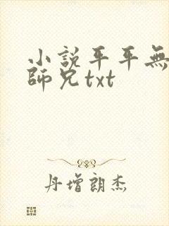 小说平平无奇大师兄txt