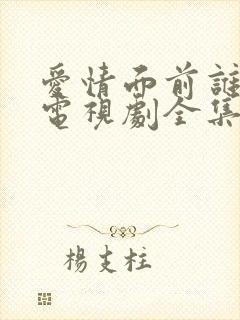 爱情面前谁怕谁电视剧全集免费看封面