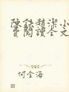 陈铁赵洁小说免费阅读全文最新章节