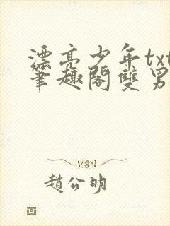 漂亮少年txt笔趣阁双男主