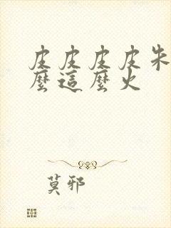 皮皮皮皮朱为什么这么火