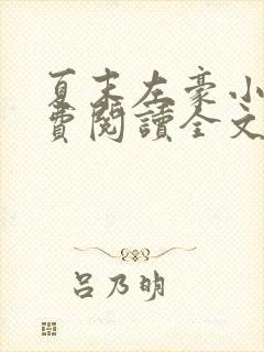 夏末左豪小说免费阅读全文无弹窗