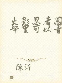 火影忍者国语版哪里可以看封面