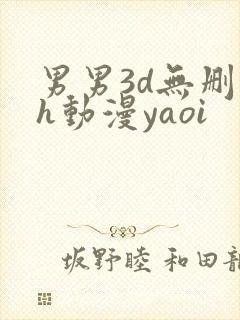 男男3d无删减h动漫yaoi封面