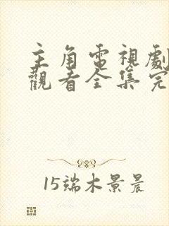 主角电视剧免费观看全集完整版高清封面