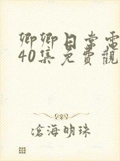 卿卿日常电视剧40集免费观看高清封面