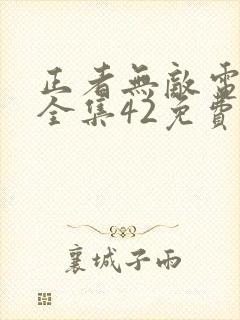 正者无敌电视剧全集42免费观看封面