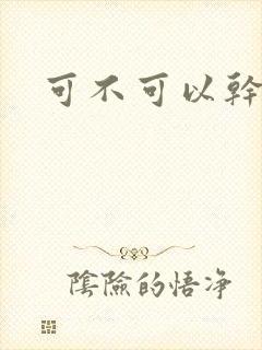 可不可以干湿你