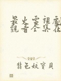 最火电视剧免费观看全集在线播放