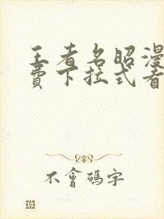 王者名昭漫画免费下拉式看漫画