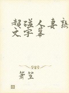 超碰人妻熟女中文字幕