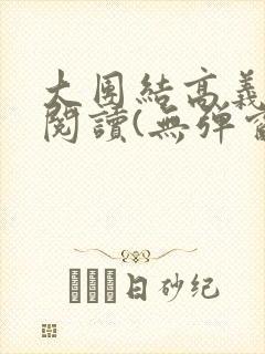 大团结高义全文阅读(无弹窗)