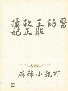 摄政王的医品狂妃正版