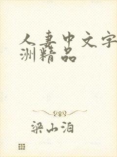 人妻中文字幕亚洲精品