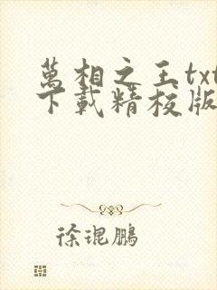 万相之王txt下载精校版封面