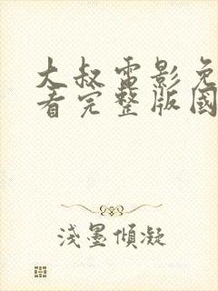 大叔电影免费观看完整版国语封面