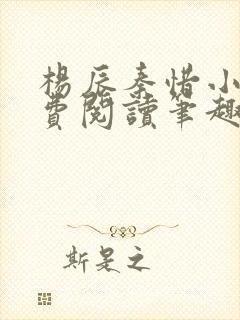 杨辰秦惜小说免费阅读笔趣阁全文