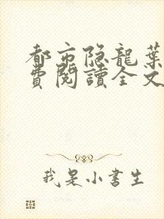 都市隐龙叶辰免费阅读全文无广告