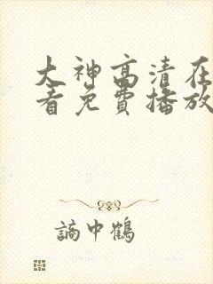 大神高清在线观看免费播放电视剧